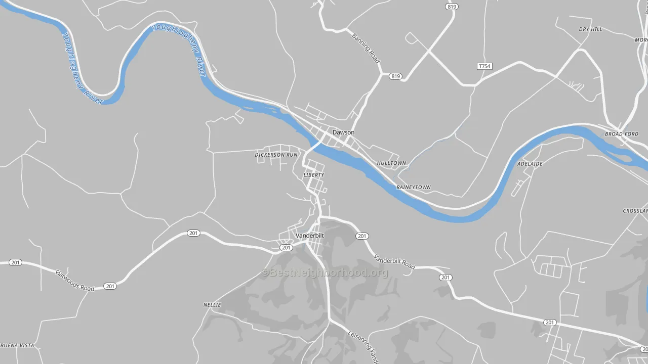 Transit Grade map of 15430, PA