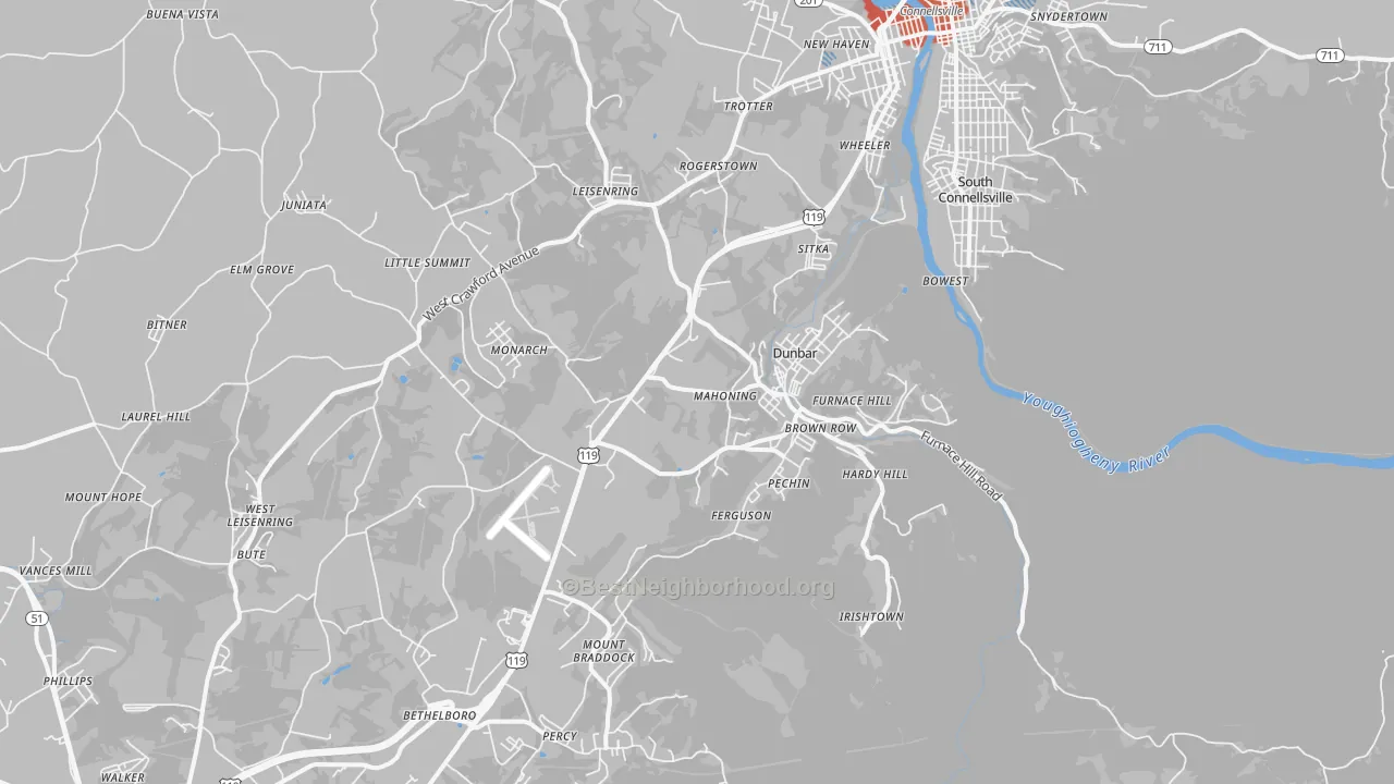 Transit Grade map of 15431, PA