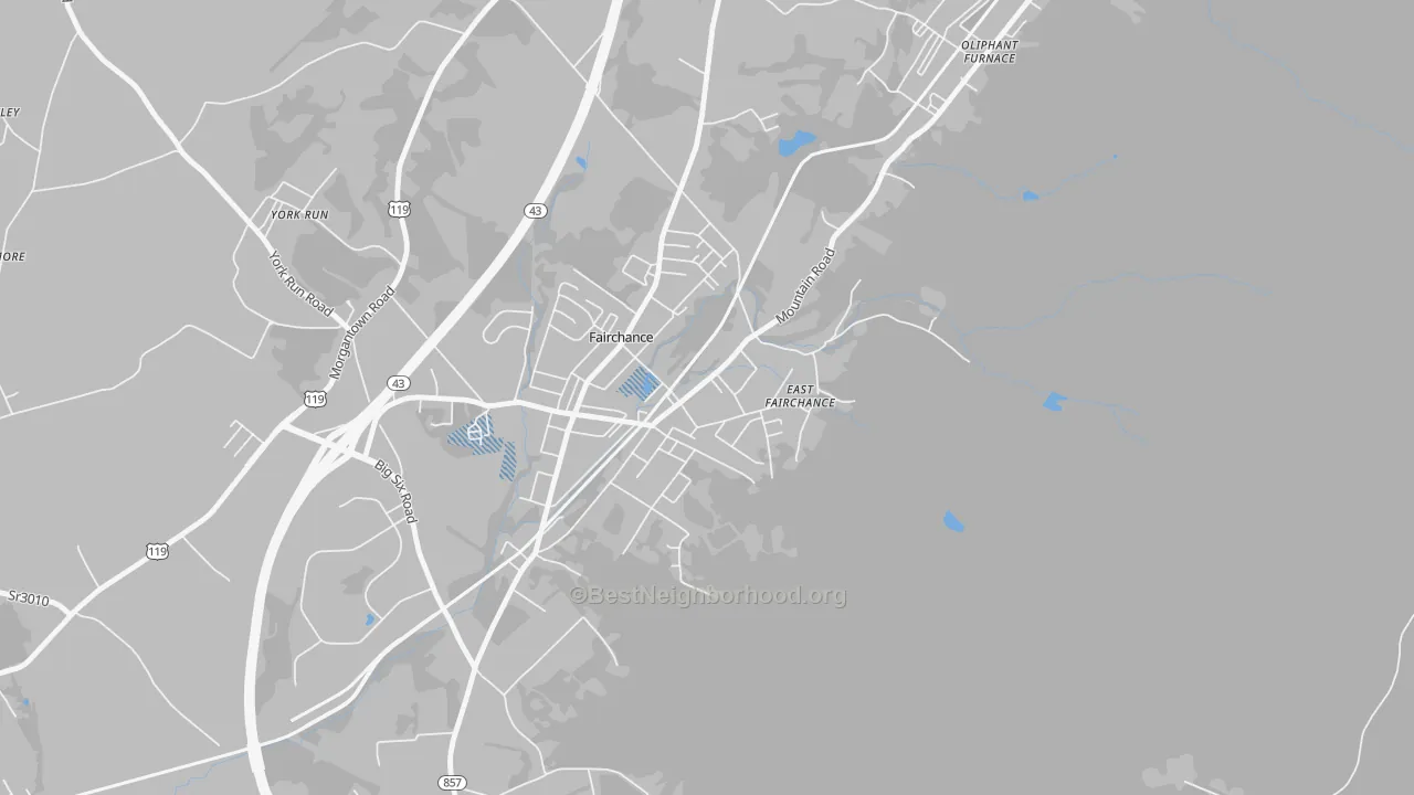 Transit Grade map of 15436, PA