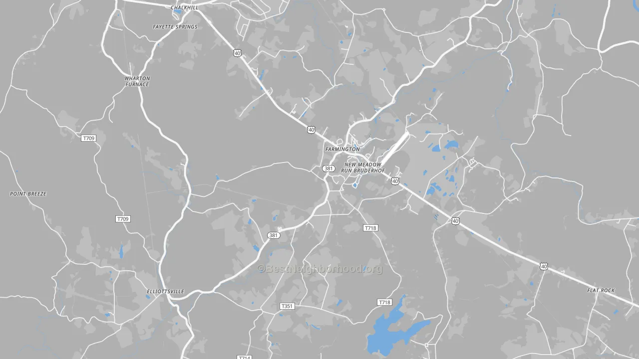 Transit Grade map of 15437, PA