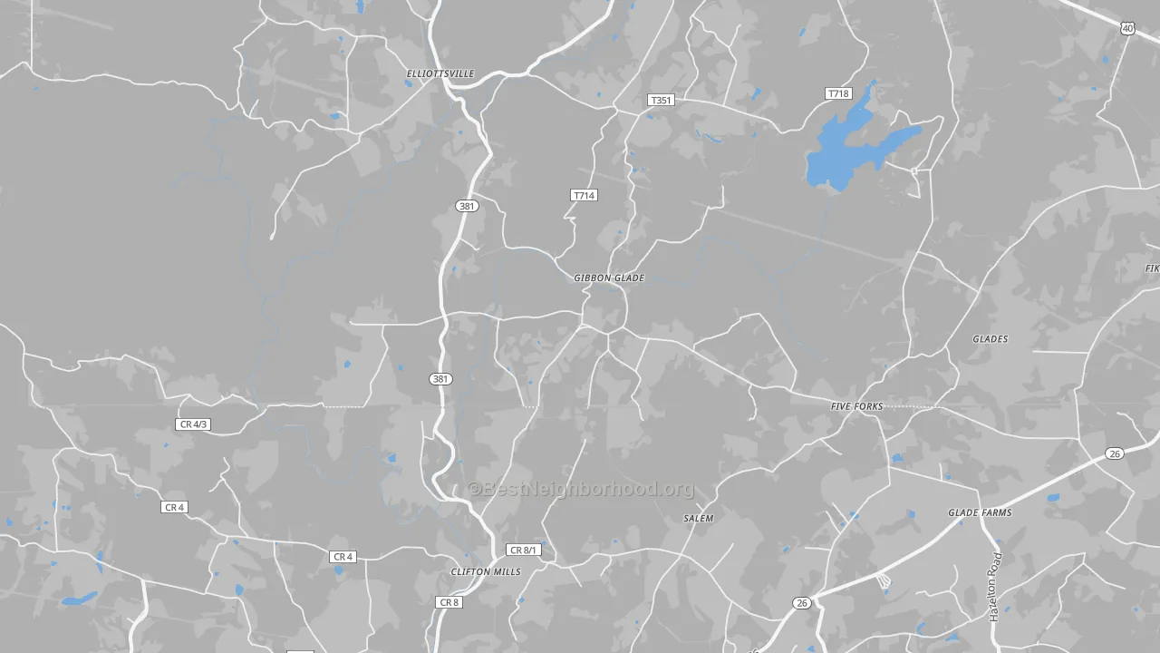 Transit Grade map of 15440, PA