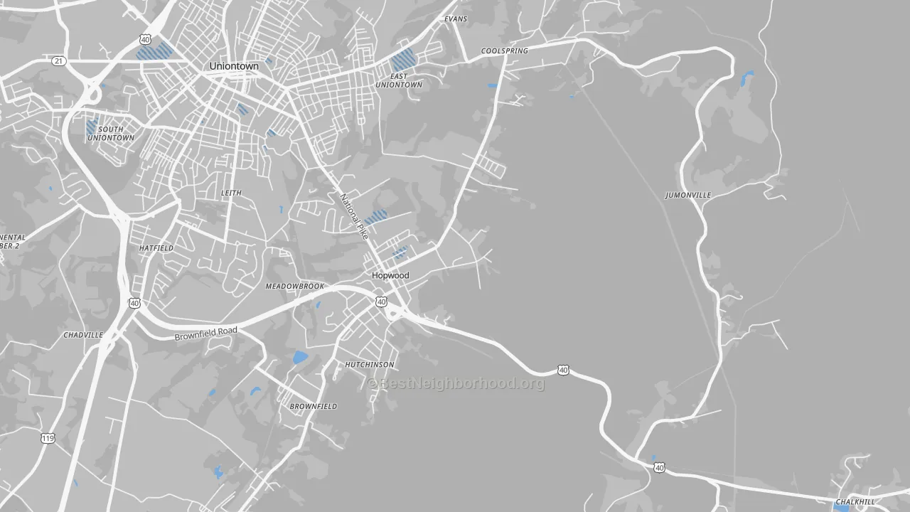 Transit Grade map of 15445, PA