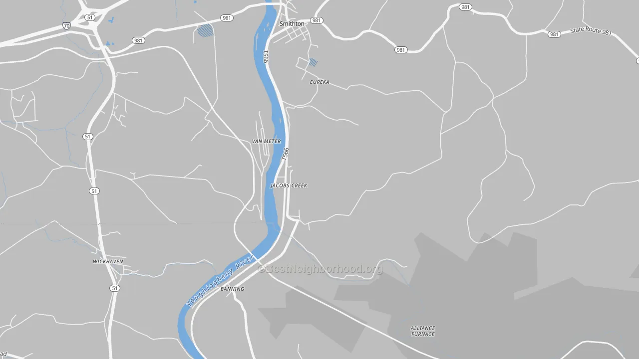 Transit Grade map of 15448, PA