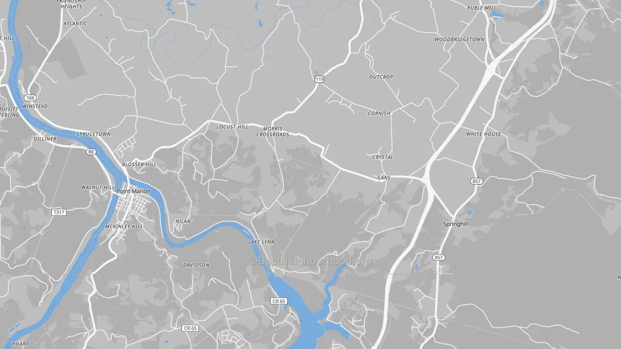 Transit Grade map of 15451, PA