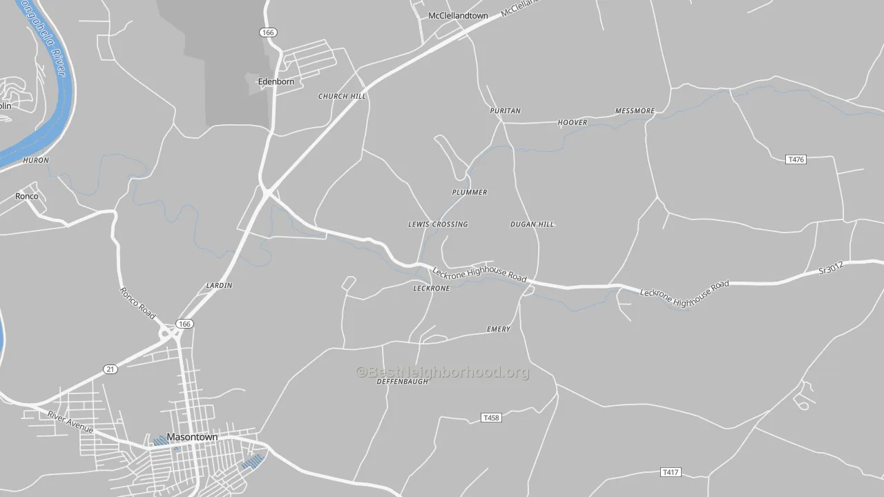 Transit Grade map of 15454, PA