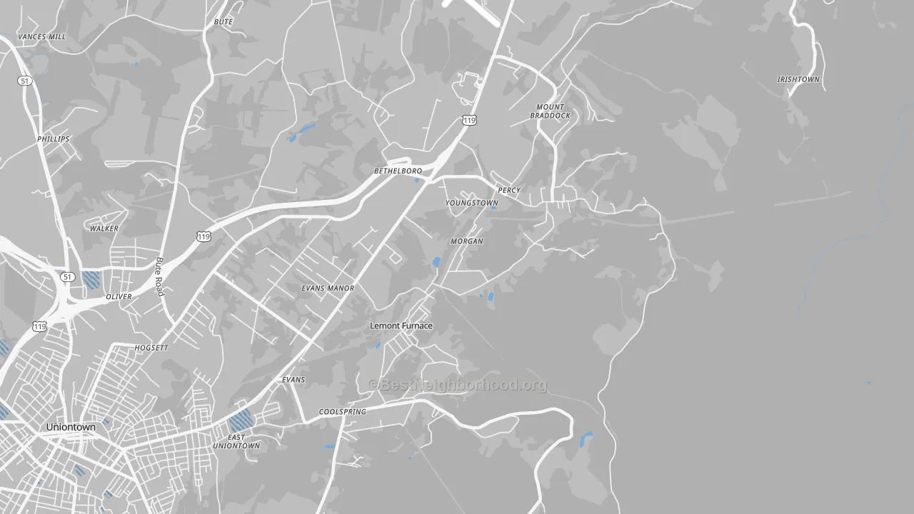 Transit Grade map of 15456, PA