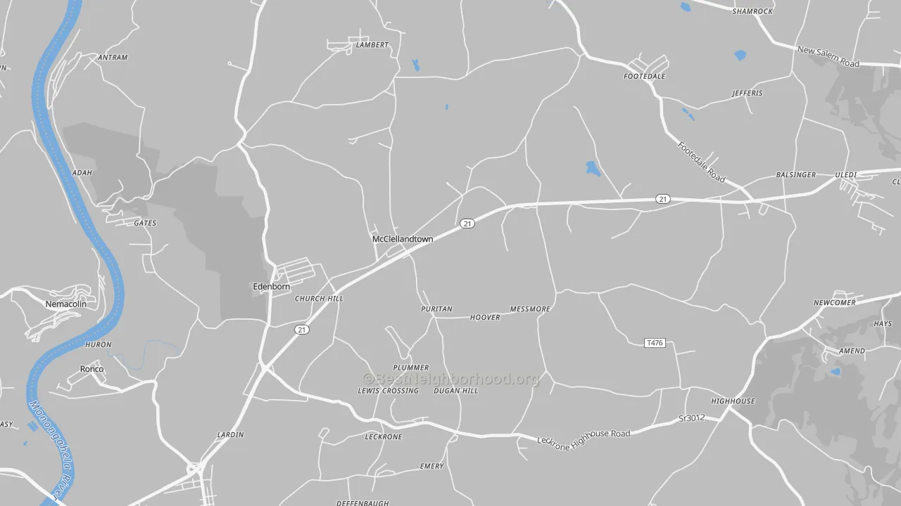 Transit Grade map of 15458, PA