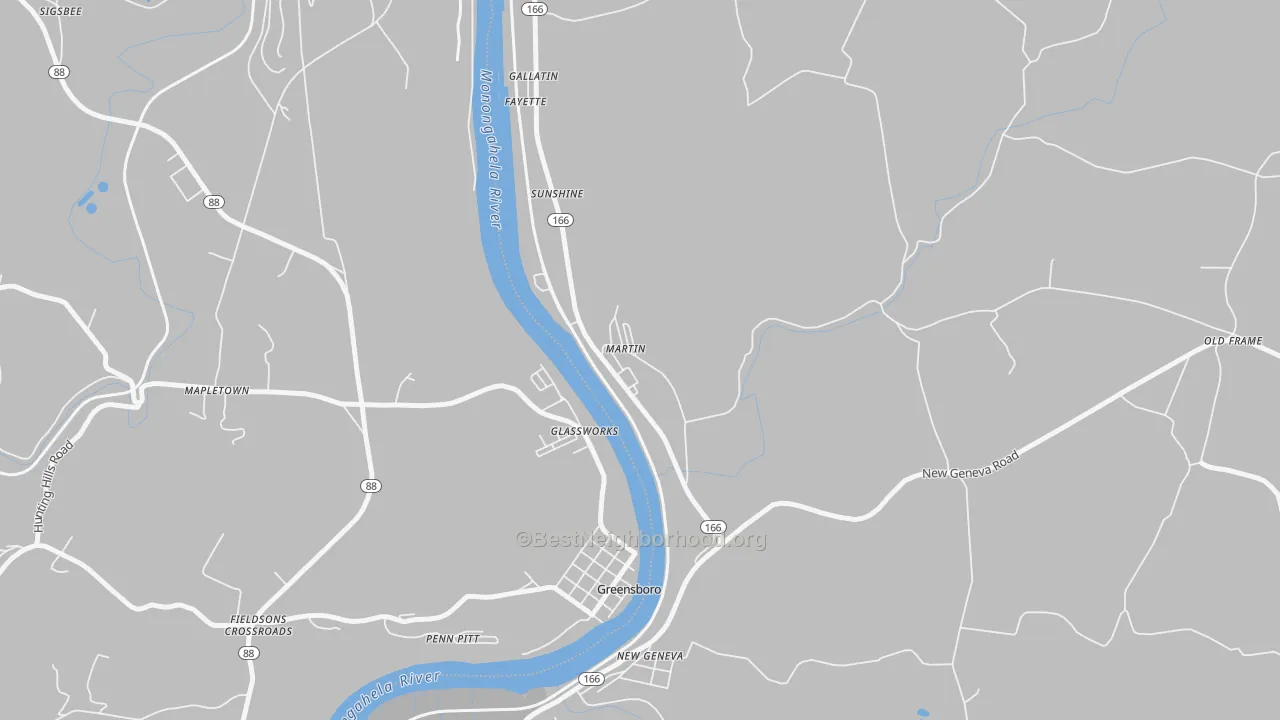 Transit Grade map of 15460, PA