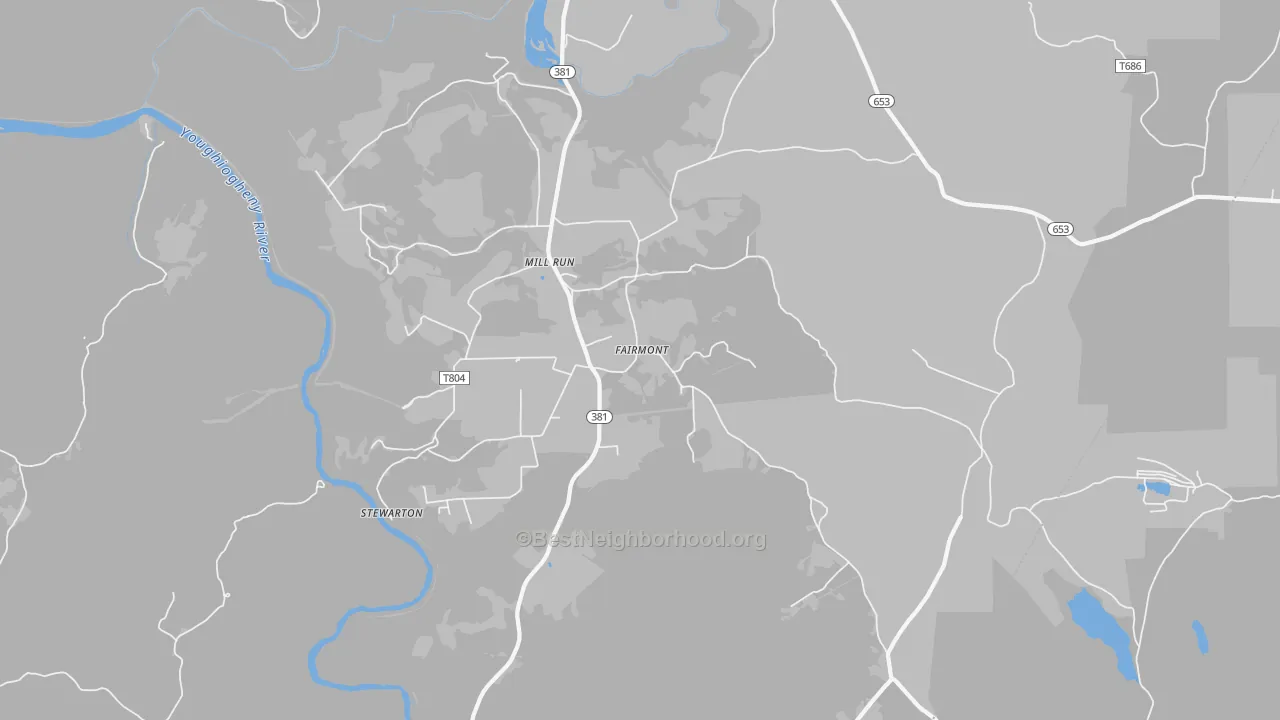 Transit Grade map of 15464, PA