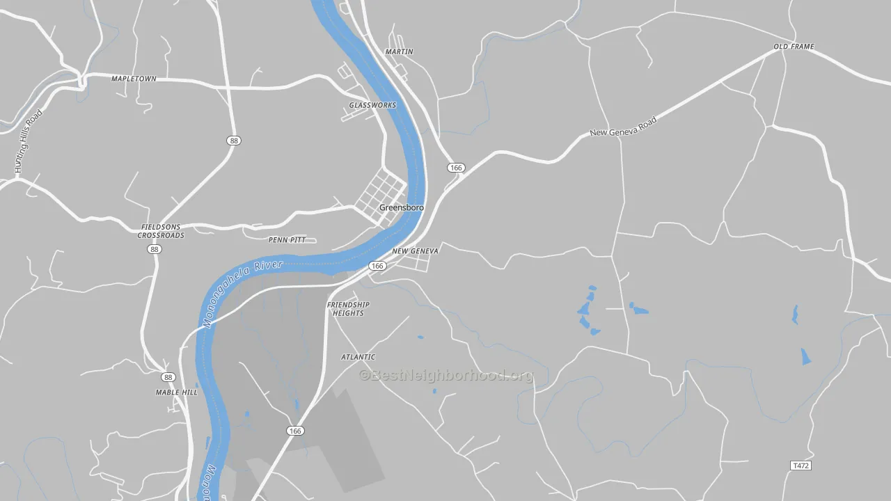 Transit Grade map of 15467, PA