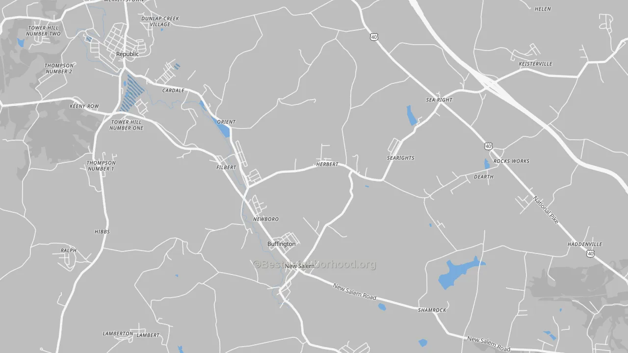 Transit Grade map of 15468, PA