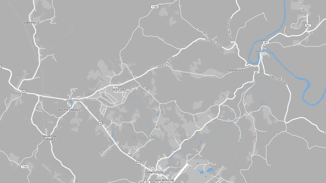 Transit Grade map of 15470, PA