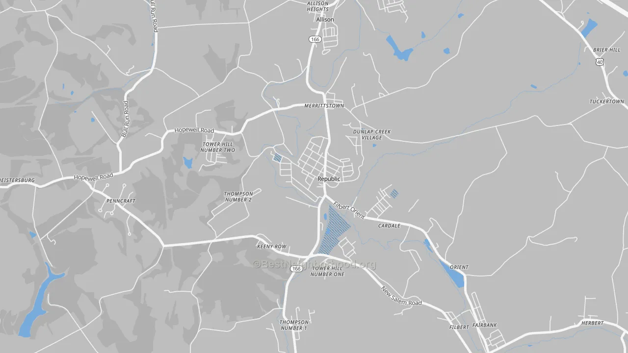 Transit Grade map of 15475, PA