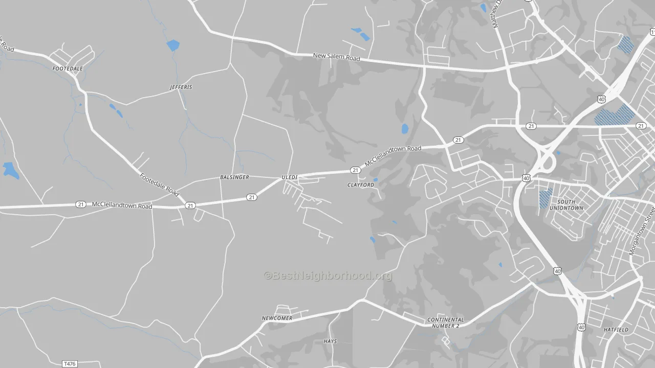 Transit Grade map of 15484, PA