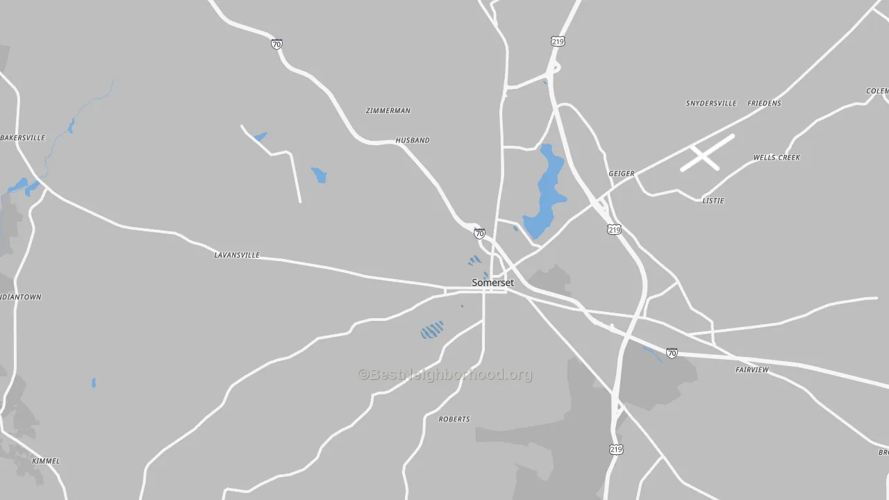 Transit Grade map of 15501, PA