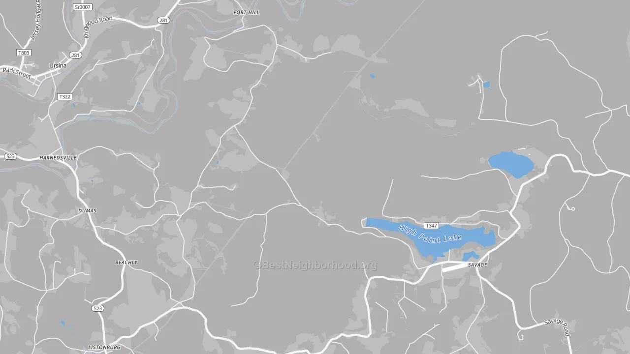 Transit Grade map of 15540, PA