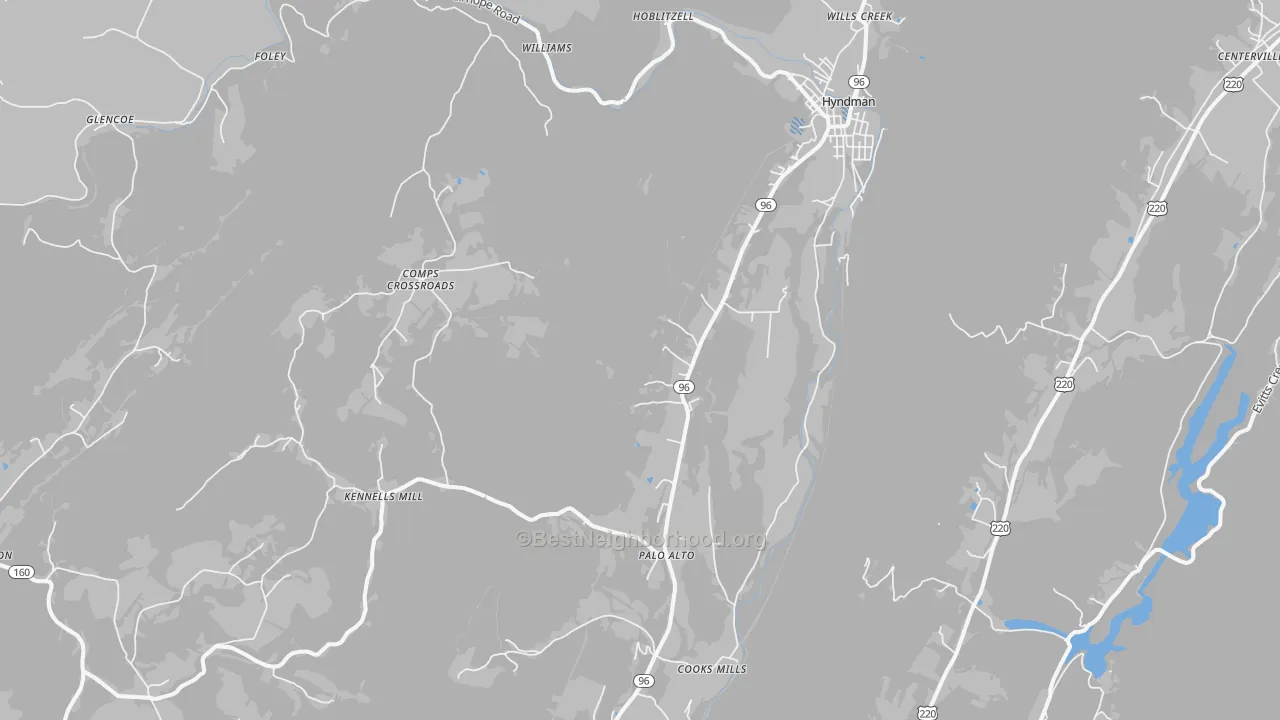 Transit Grade map of 15545, PA