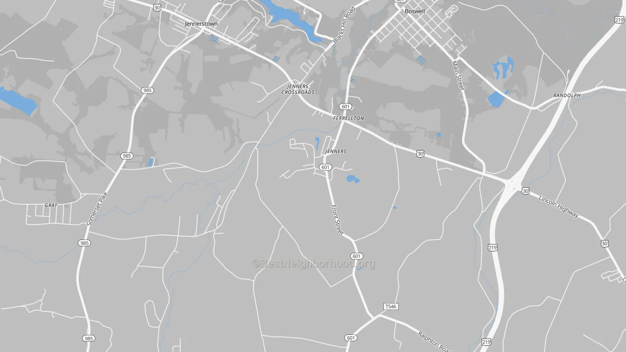 Transit Grade map of 15546, PA