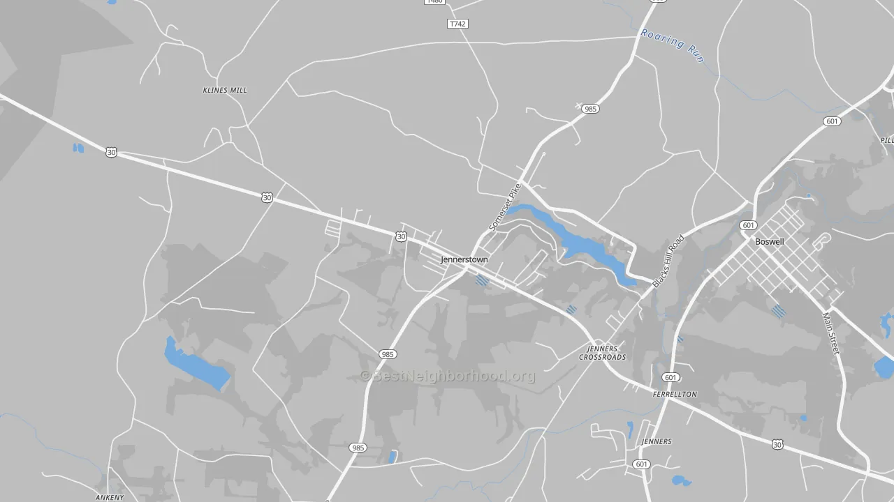 Transit Grade map of 15547, PA