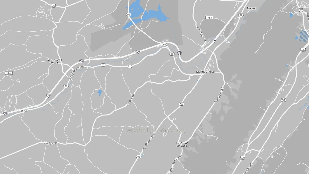 Transit Grade map of 15550, PA