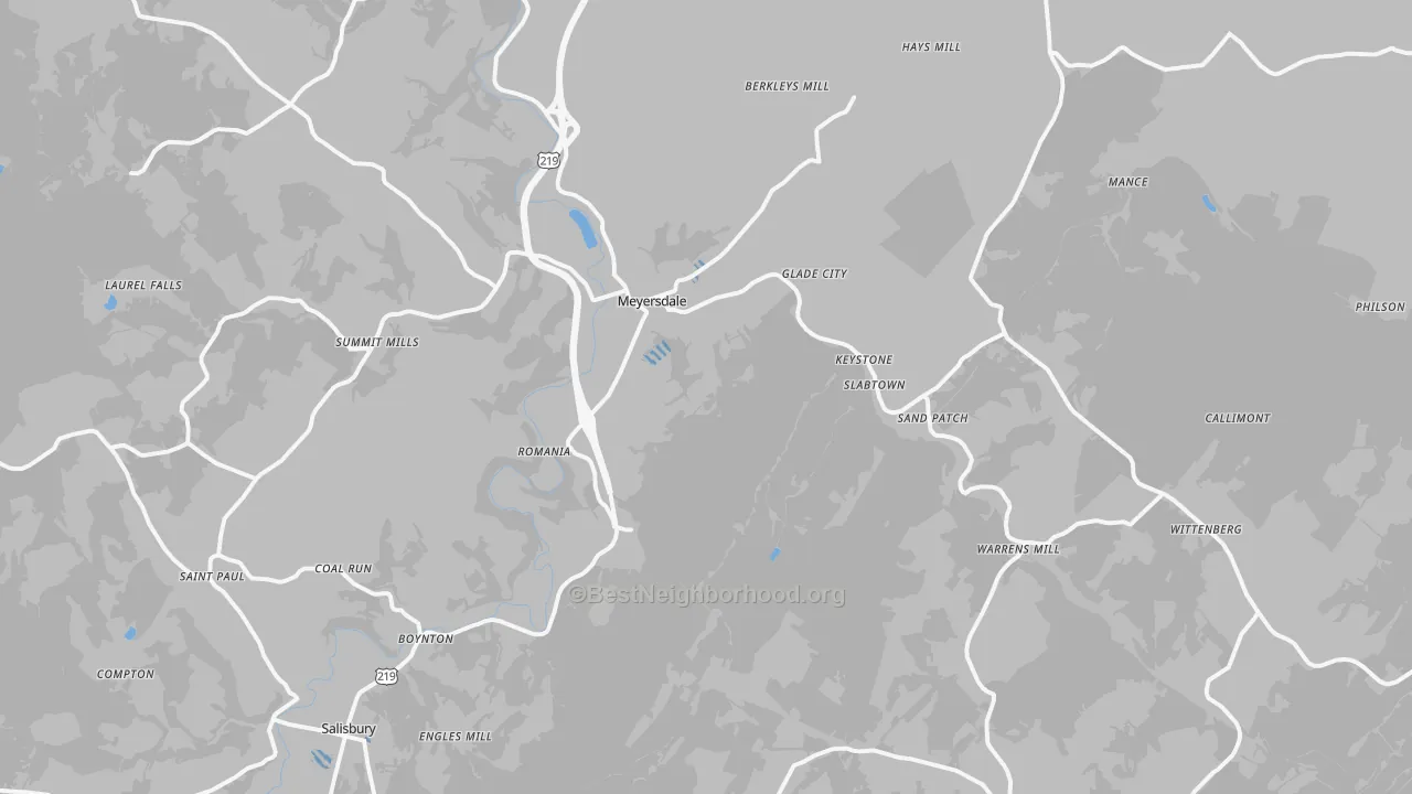 Transit Grade map of 15552, PA