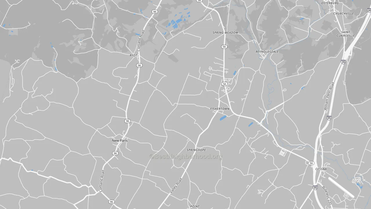 Transit Grade map of 15554, PA