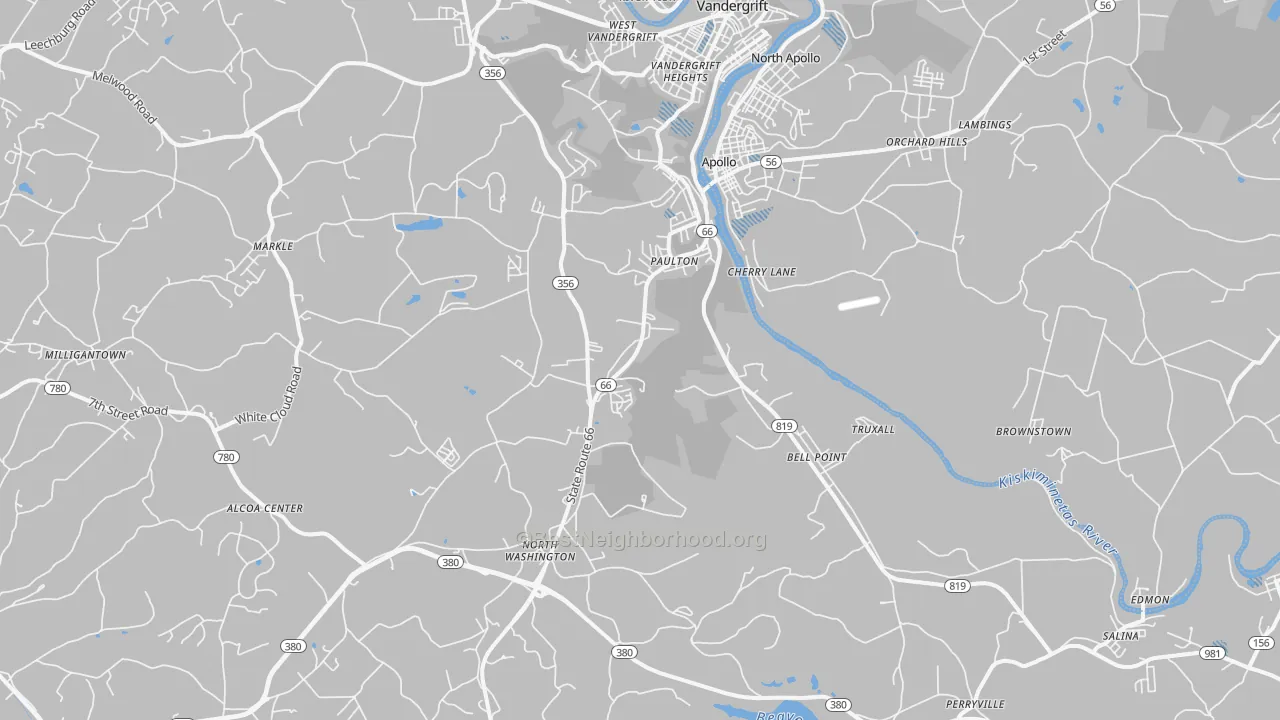 Transit Grade map of 15613, PA