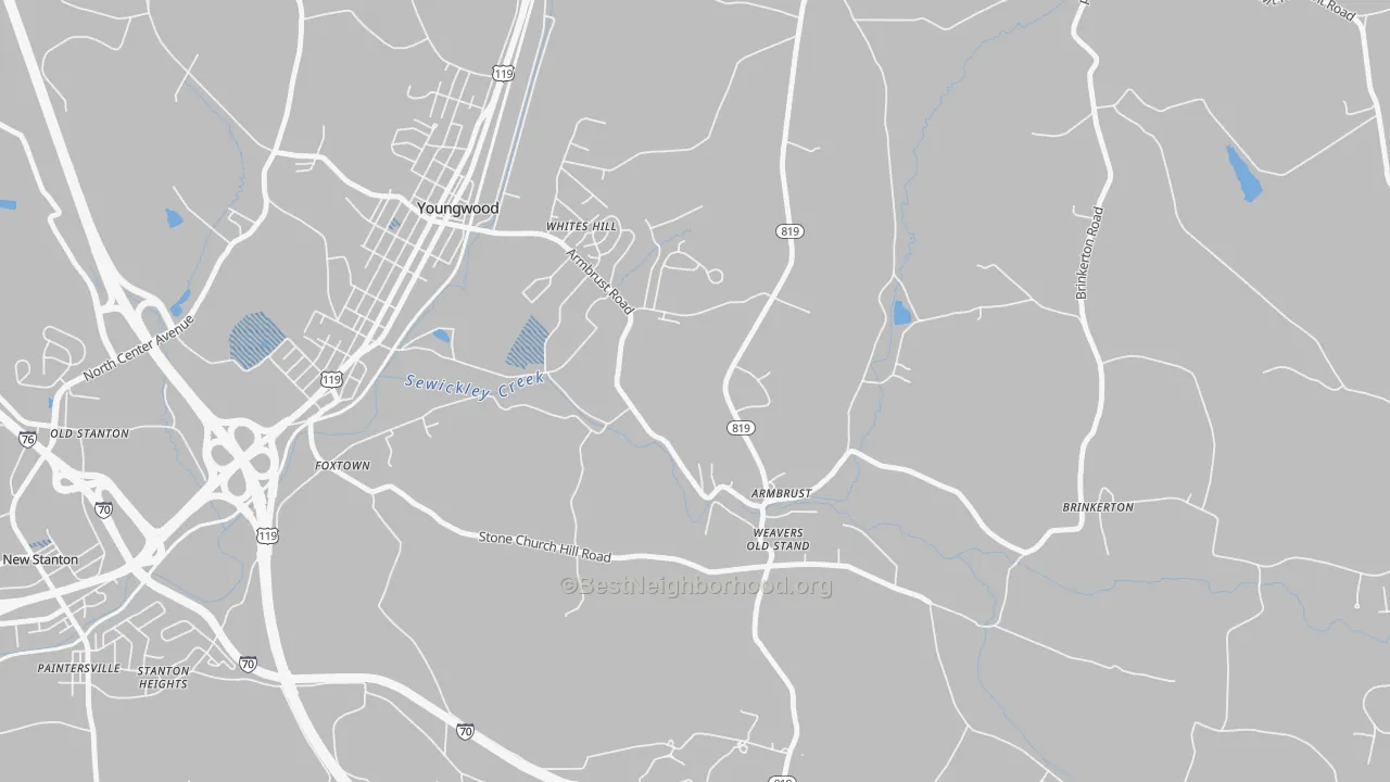 Transit Grade map of 15616, PA