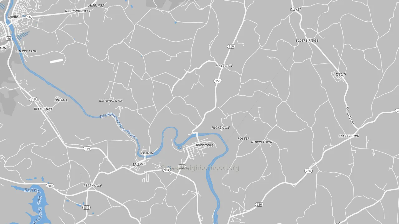 Transit Grade map of 15618, PA