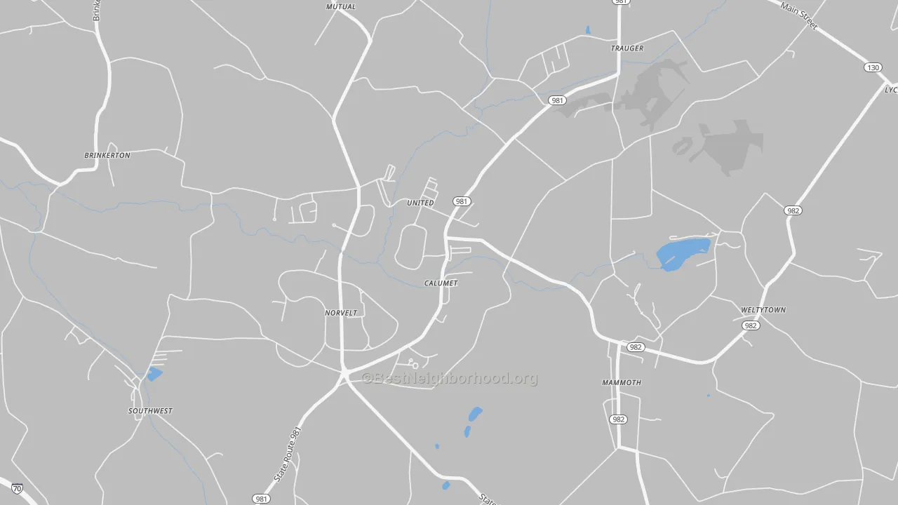 Transit Grade map of 15621, PA