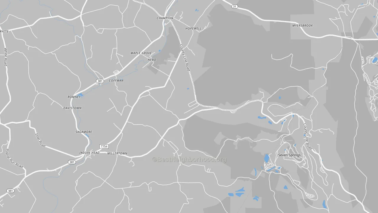 Transit Grade map of 15622, PA