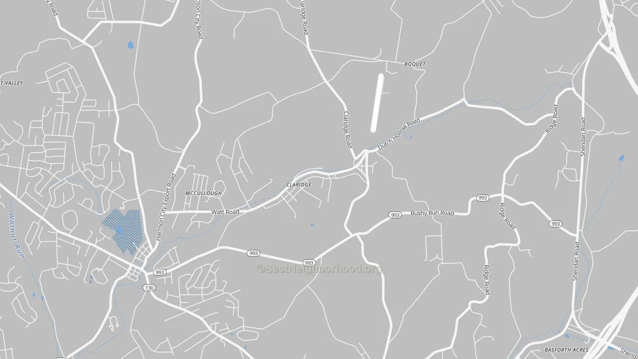 Transit Grade map of 15623, PA