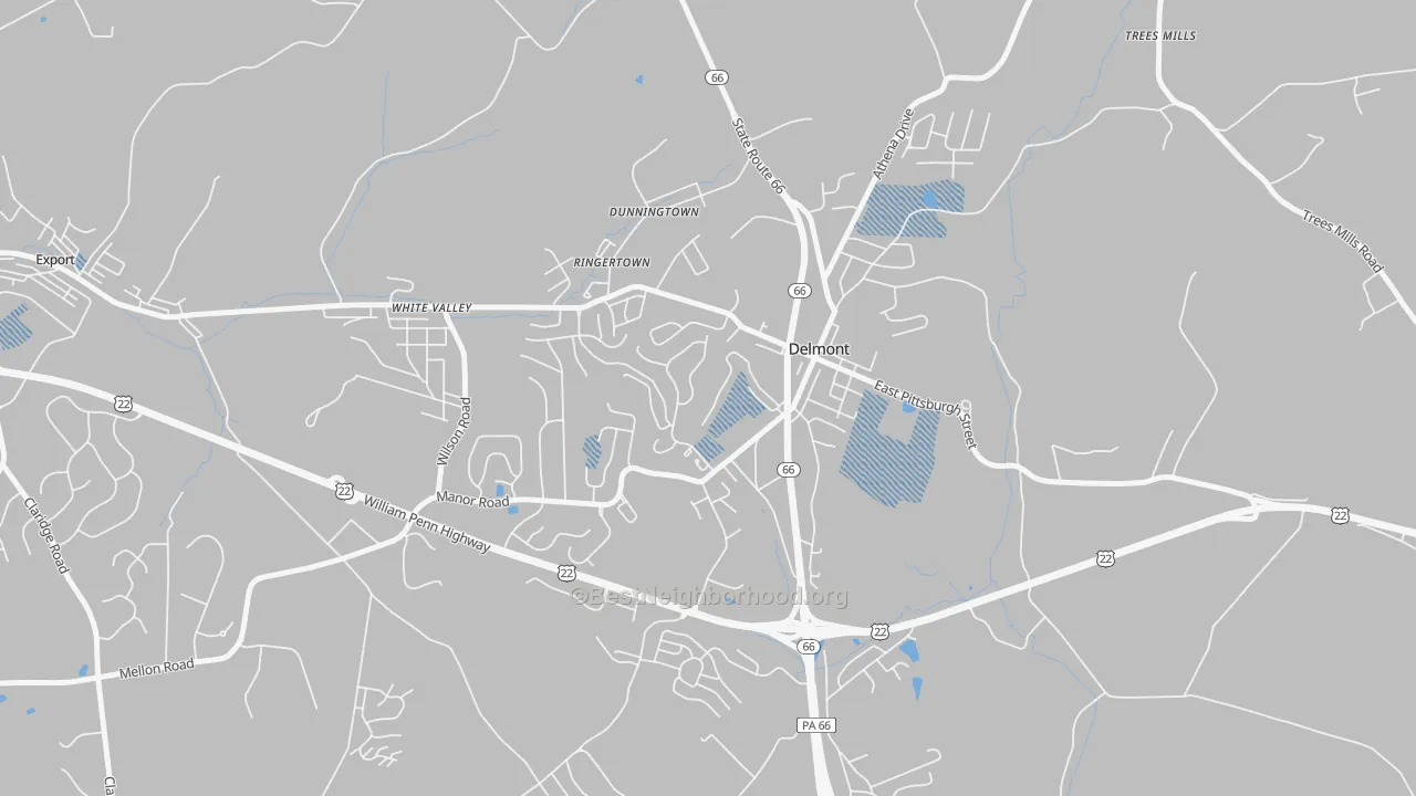 Transit Grade map of 15626, PA