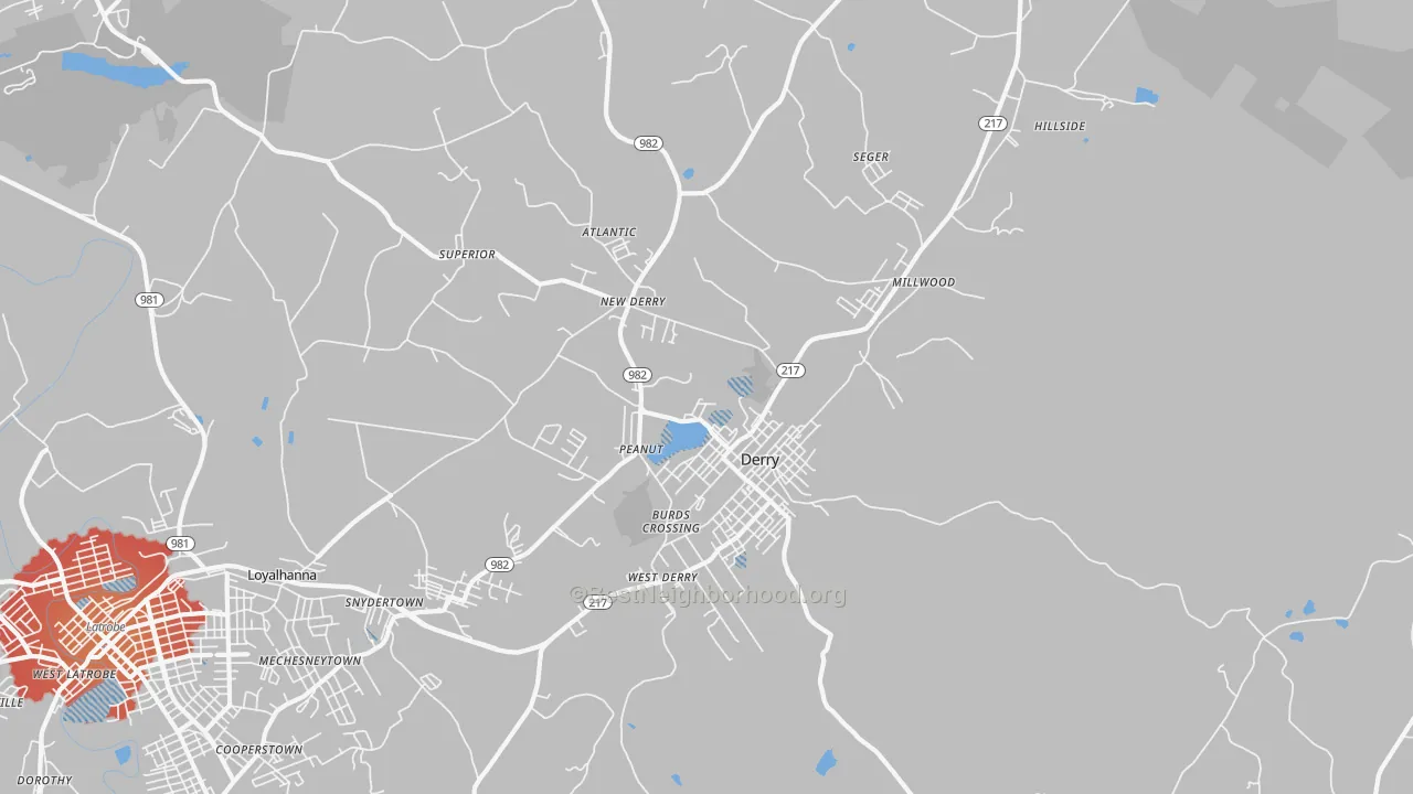 Transit Grade map of 15627, PA
