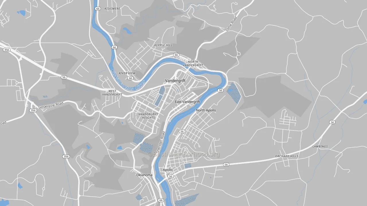 Transit Grade map of 15629, PA