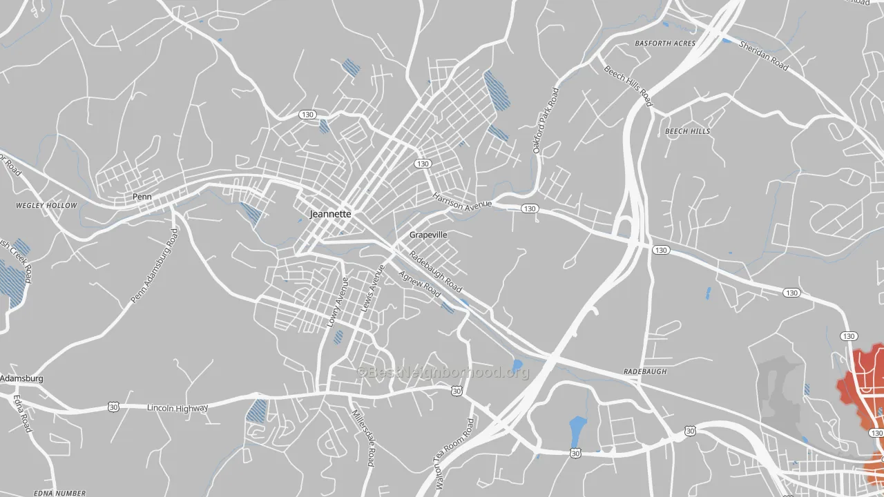 Transit Grade map of 15634, PA
