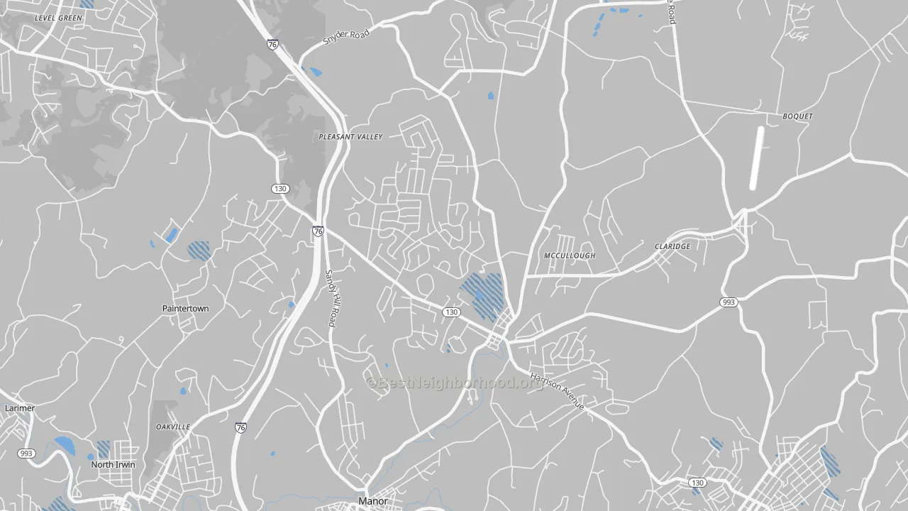 Transit Grade map of 15636, PA