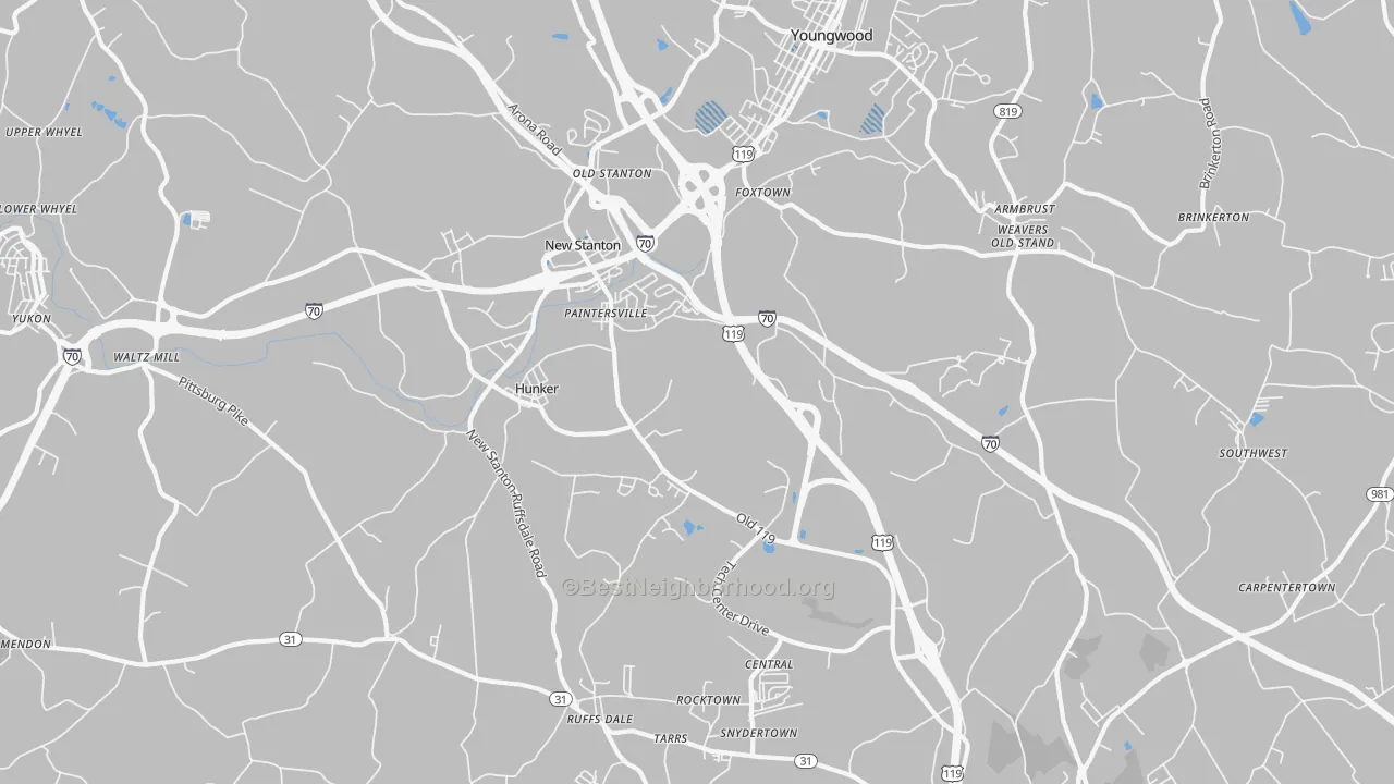 Transit Grade map of 15639, PA