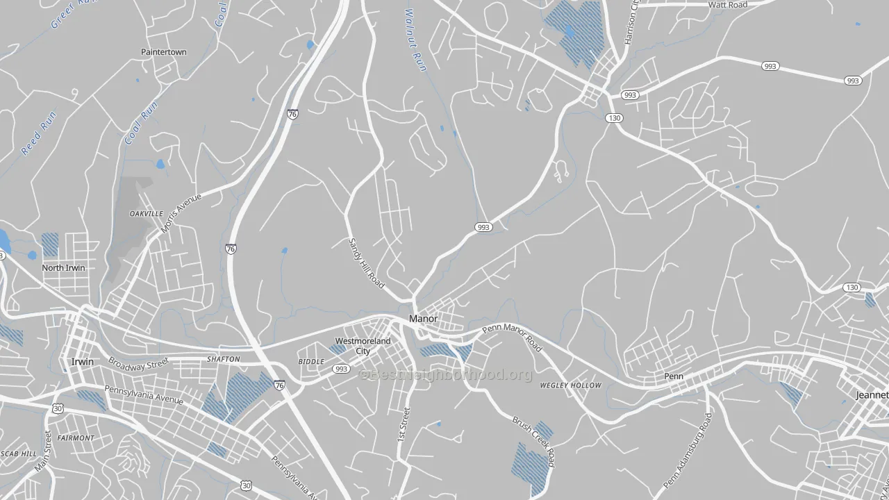 Transit Grade map of 15665, PA