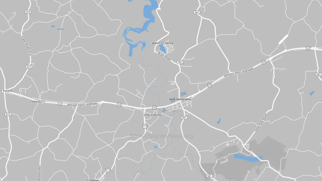 Transit Grade map of 15670, PA