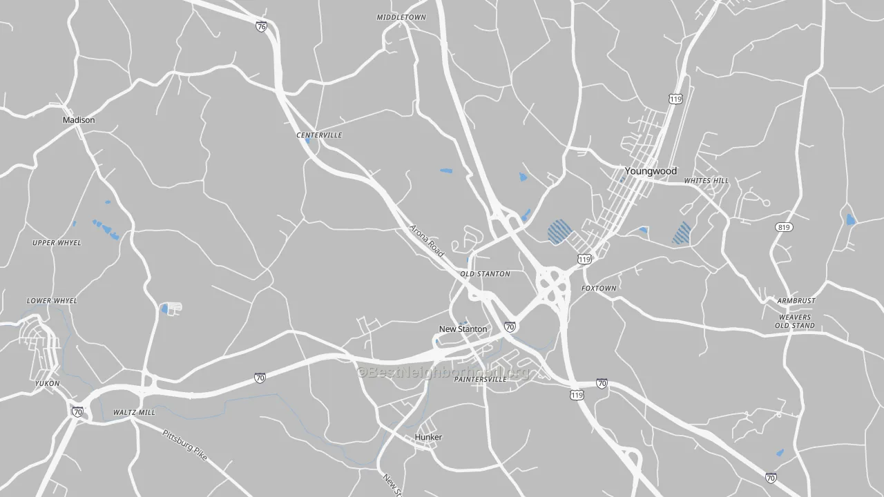 Transit Grade map of 15672, PA