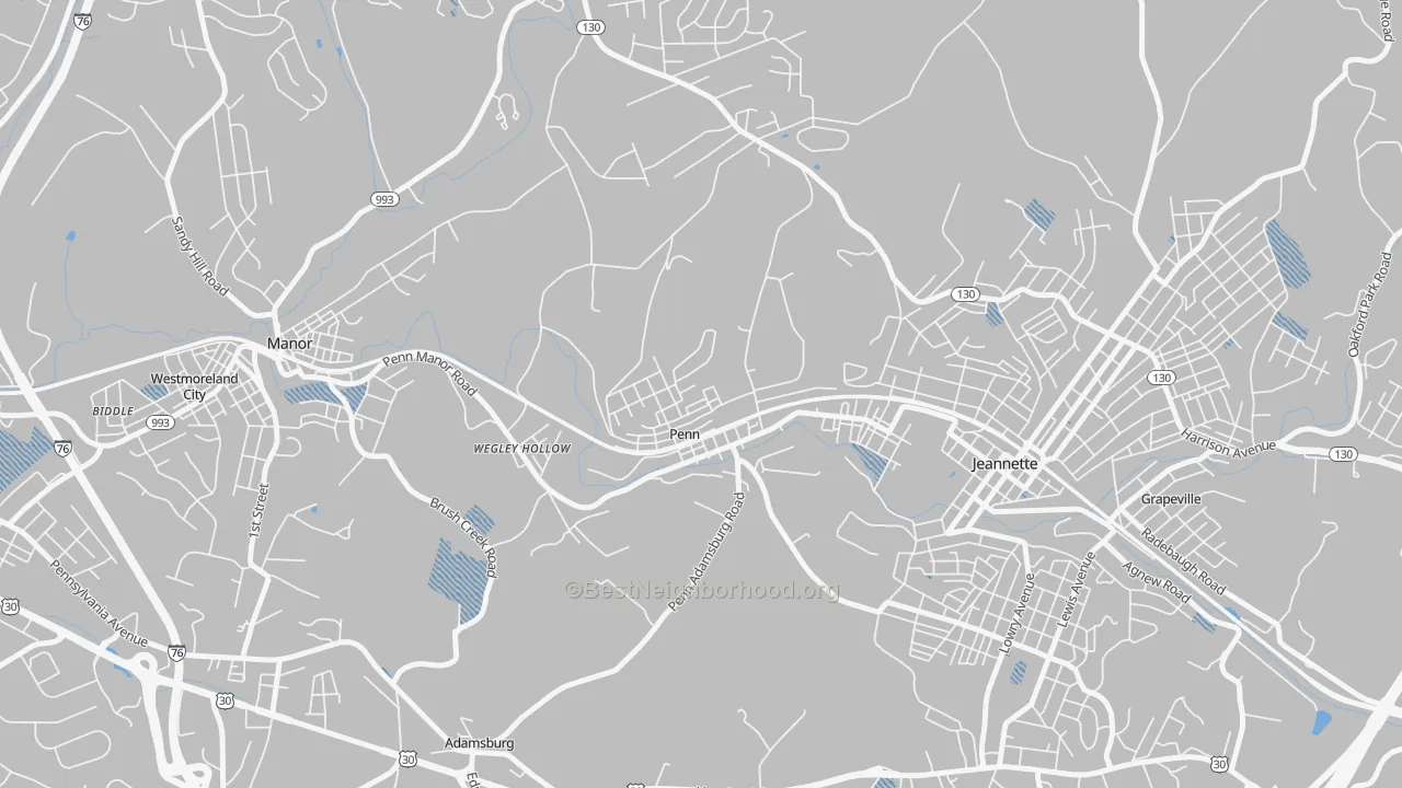 Transit Grade map of 15675, PA