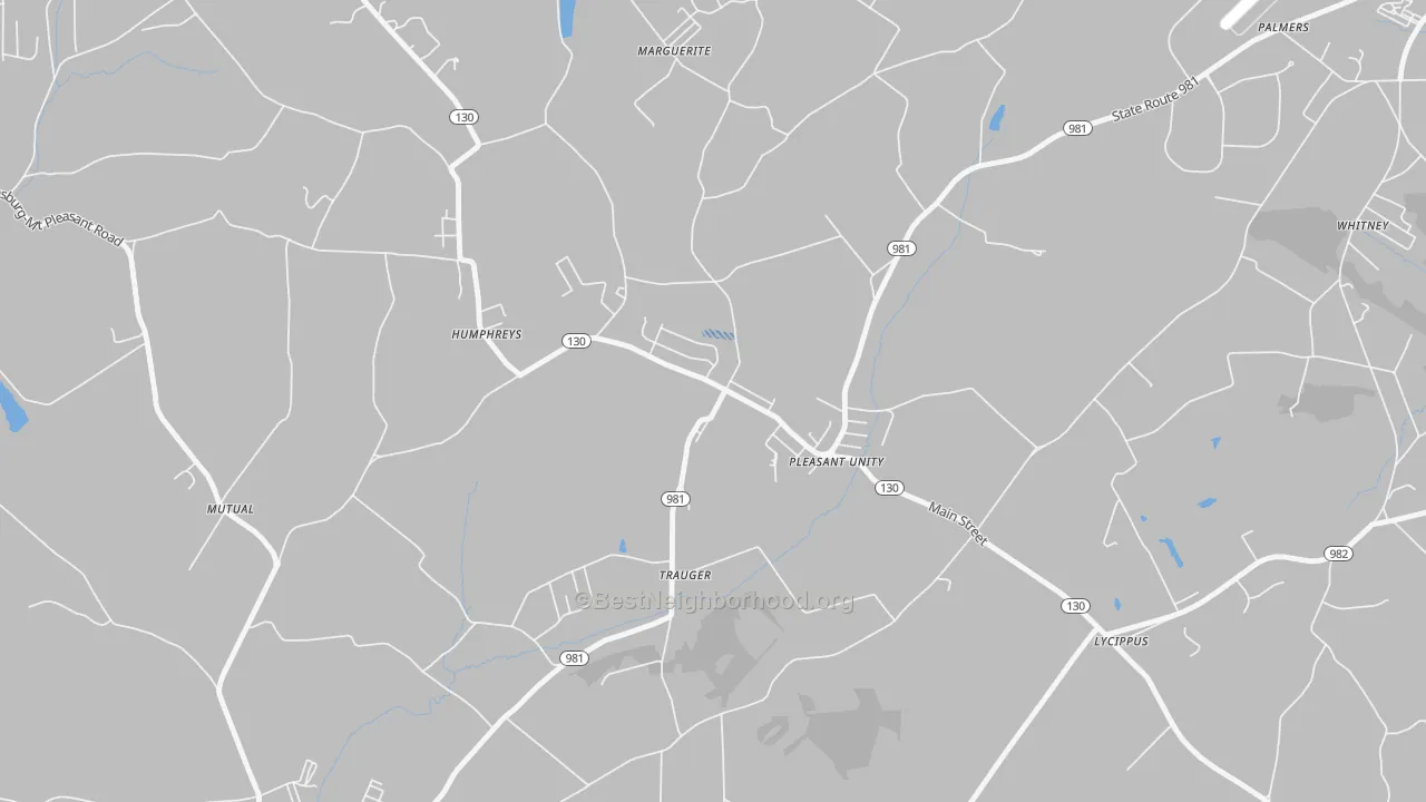 Transit Grade map of 15676, PA
