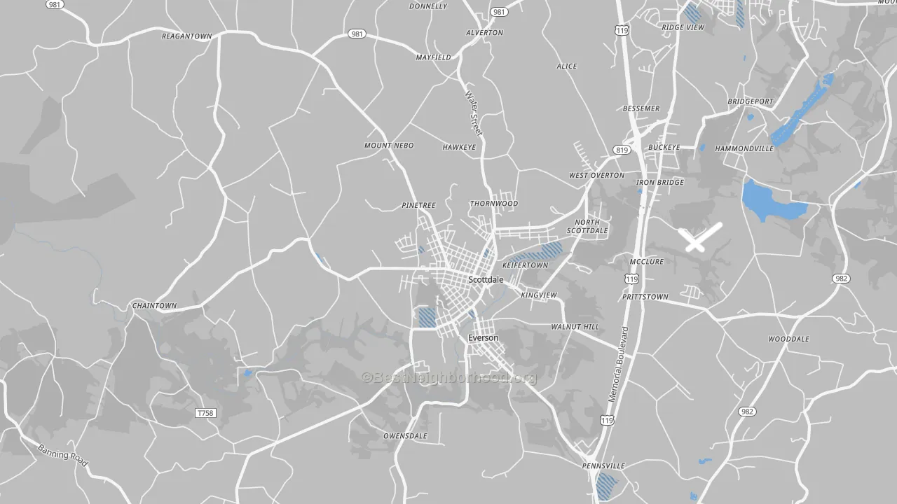 Transit Grade map of 15683, PA