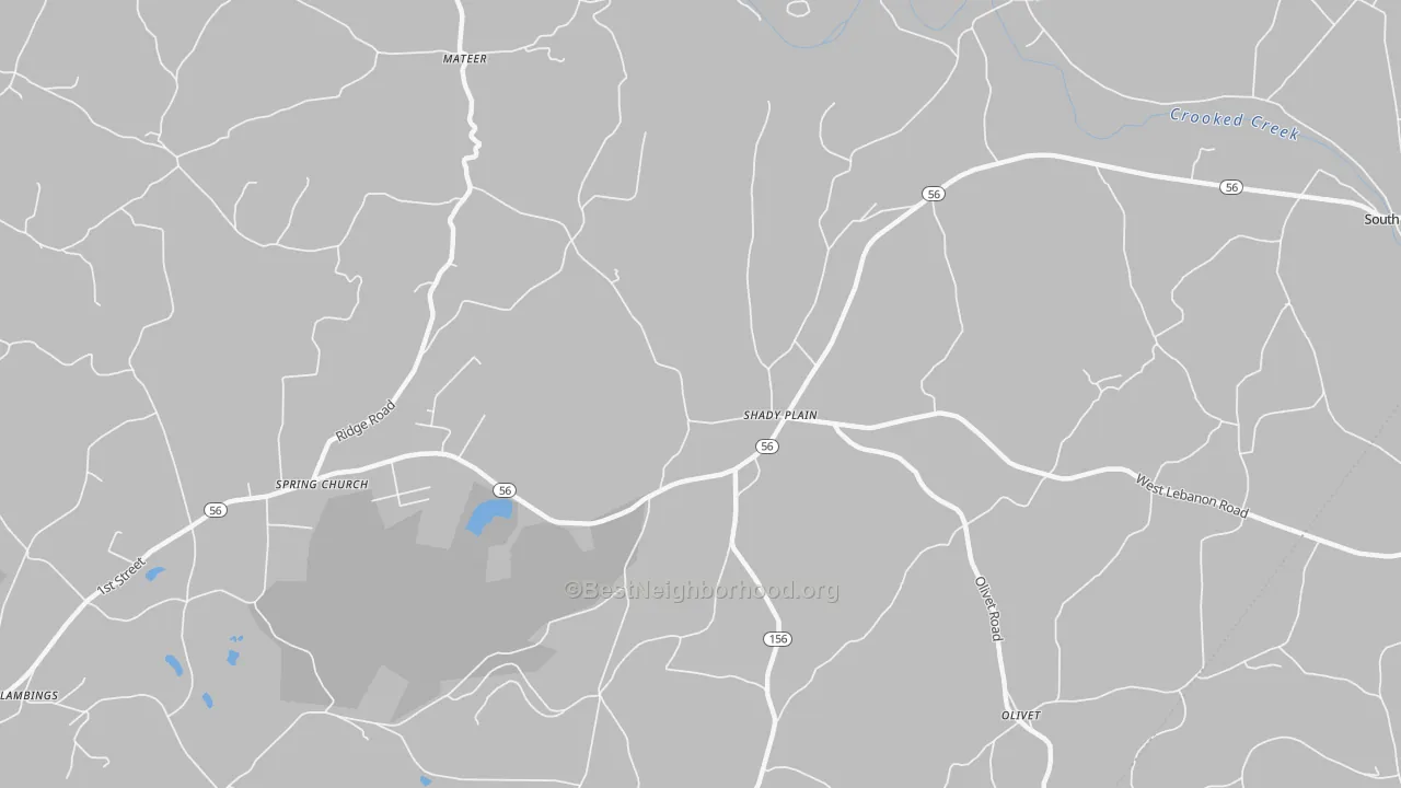 Transit Grade map of 15686, PA