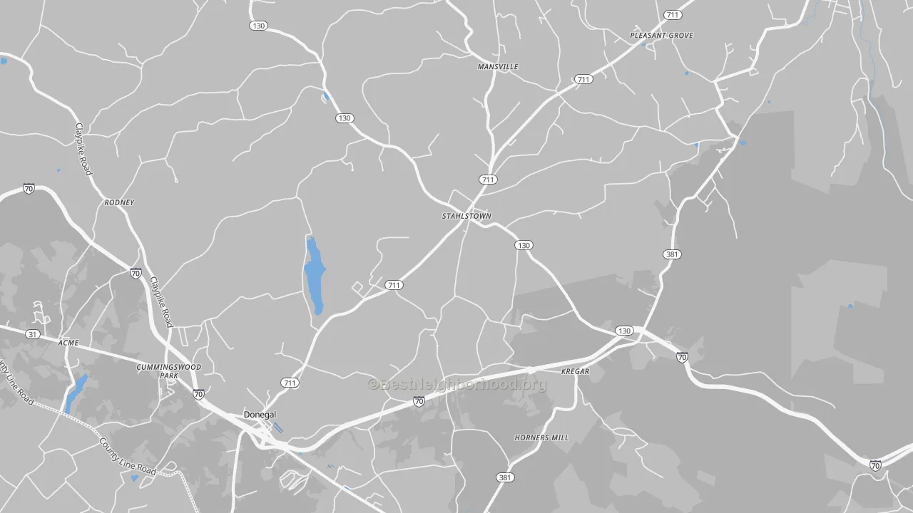 Transit Grade map of 15687, PA