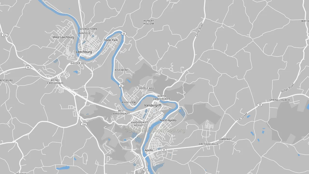 Transit Grade map of 15690, PA