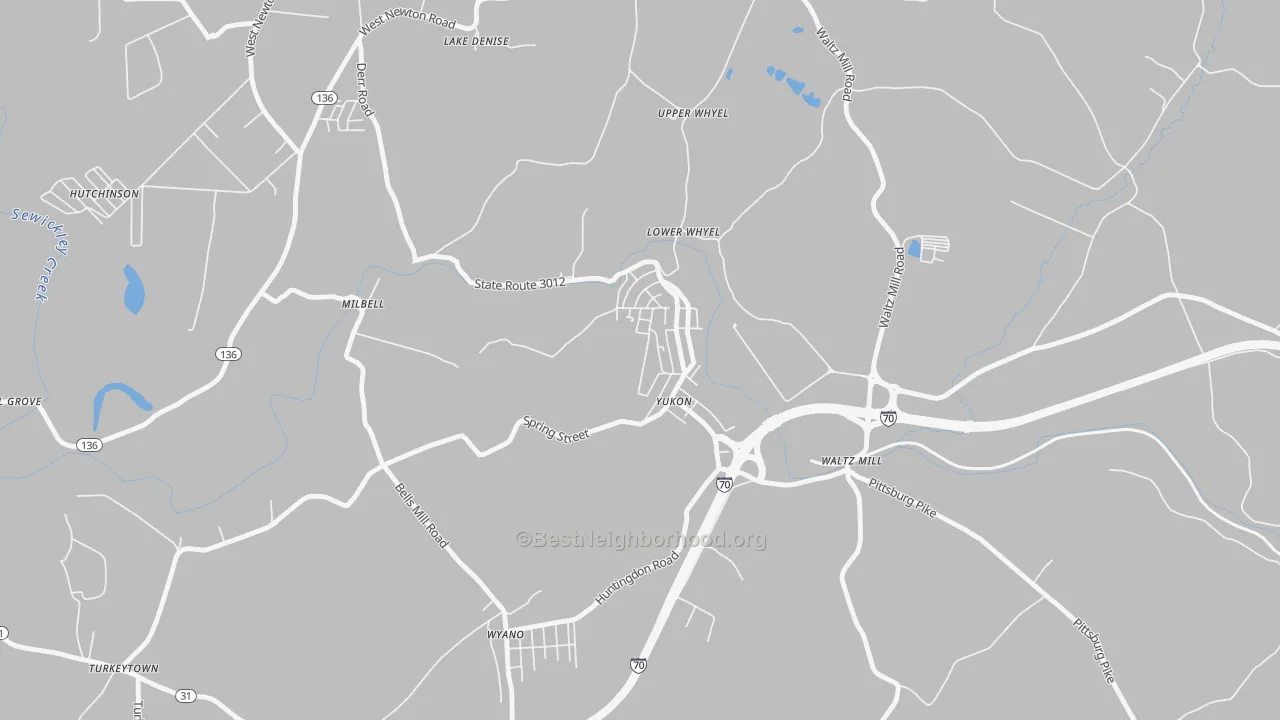 Transit Grade map of 15698, PA