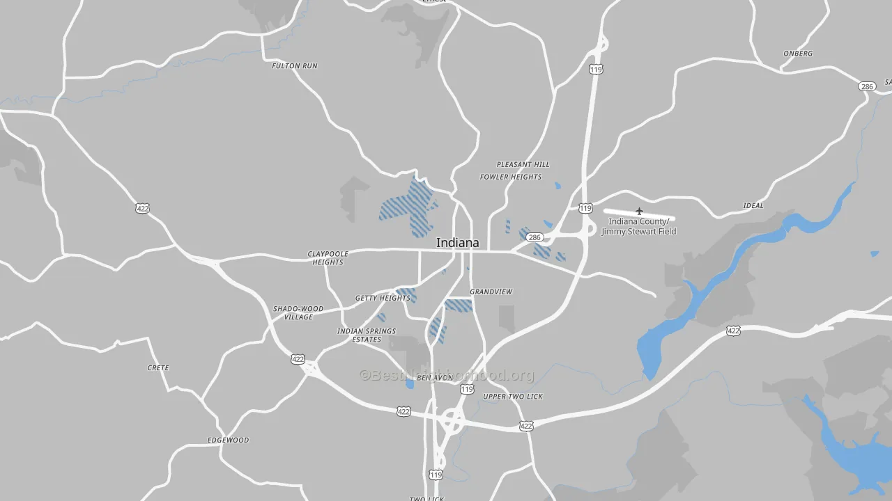 Transit Grade map of 15701, PA