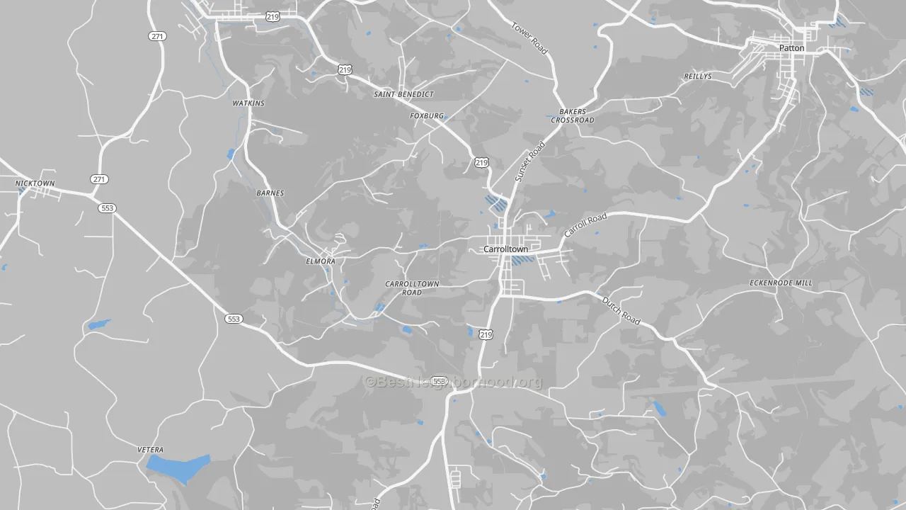 Transit Grade map of 15722, PA